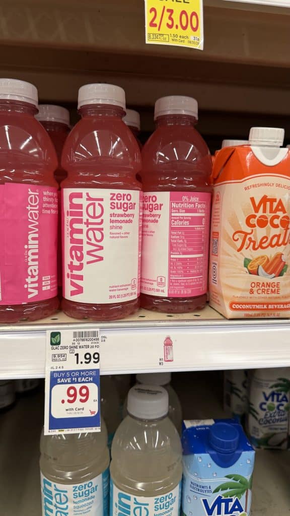 Vitamin Water Kroger Shelf Image