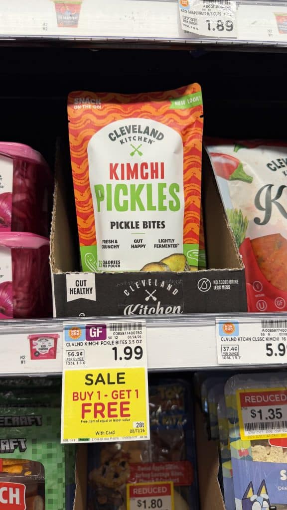 Cleveland Kitchen Kimchi Pickles Kroger shelf image