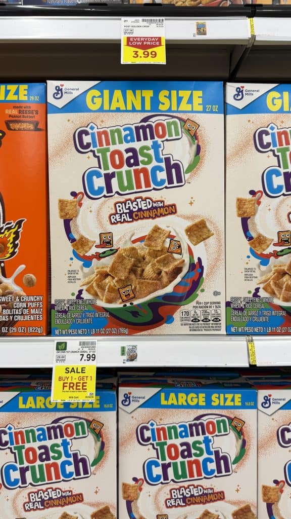 General Mills Giant Cereals Kroger Shelf Image