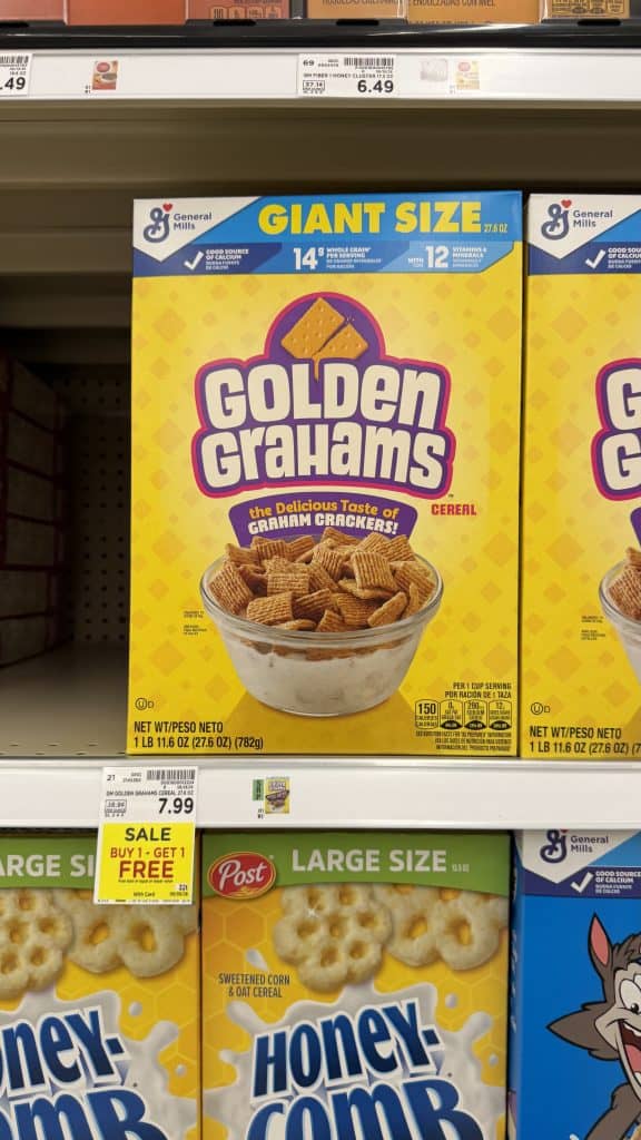 General Mills Giant Cereals Kroger Shelf Image