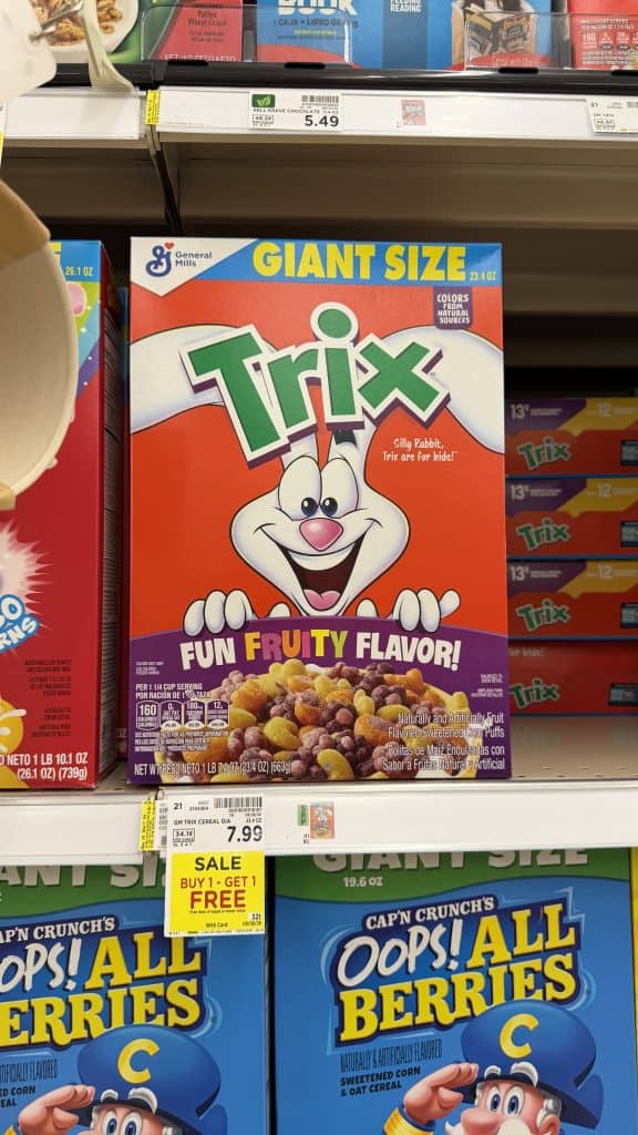 General Mills Giant Cereals Kroger Shelf Image