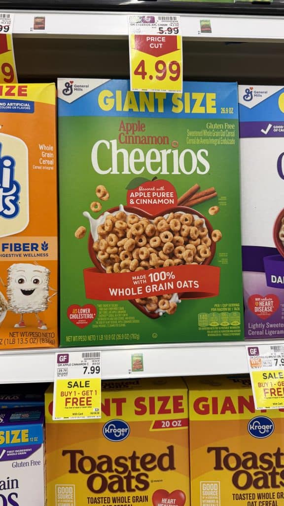 General Mills Giant Cereals Kroger Shelf Image