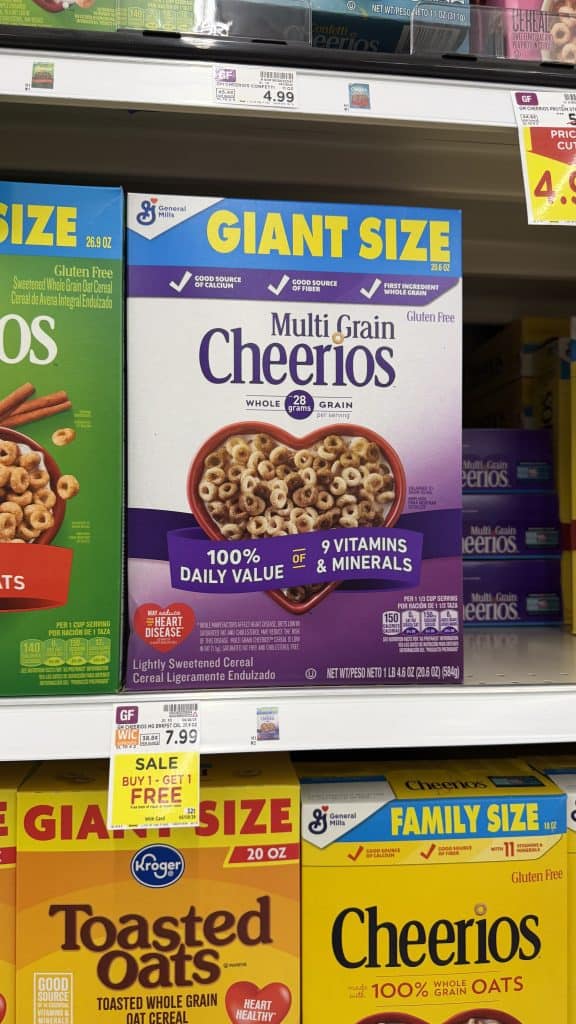 General Mills Giant Cereals Kroger Shelf Image