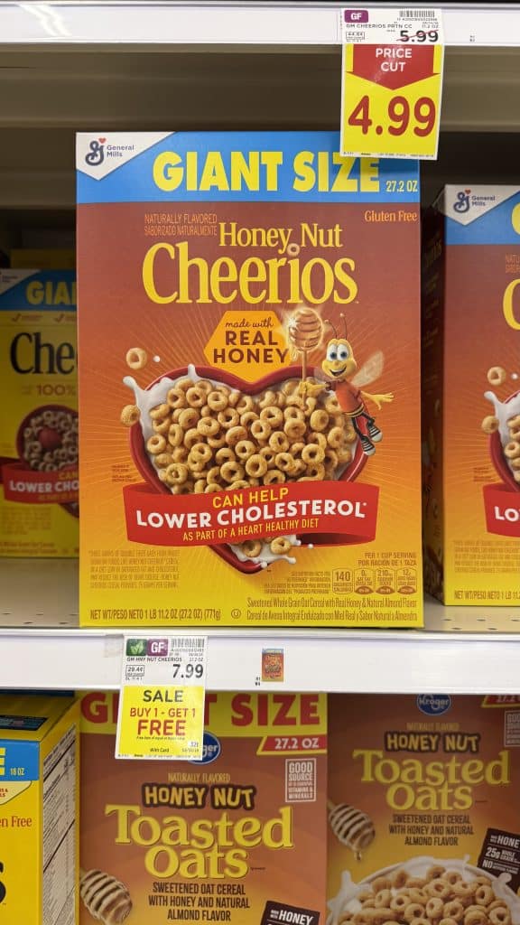 General Mills Giant Cereals Kroger Shelf Image