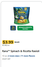 Rana Pasta Kroger Shelf Image