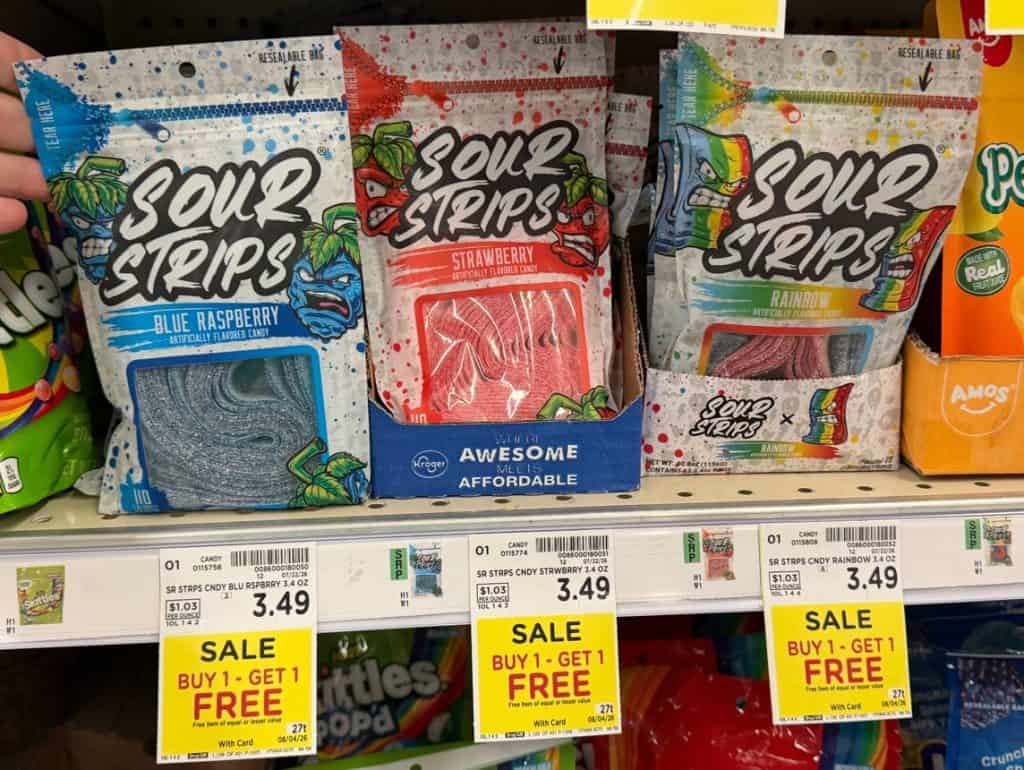 Sour Strips Candy Kroger Shelf Image