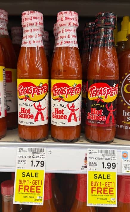 Texas Pete Hot Sauce Kroger Shelf Image