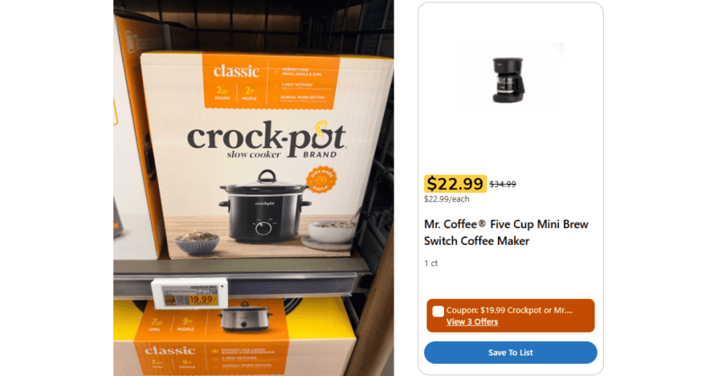 crockpot and mr coffee