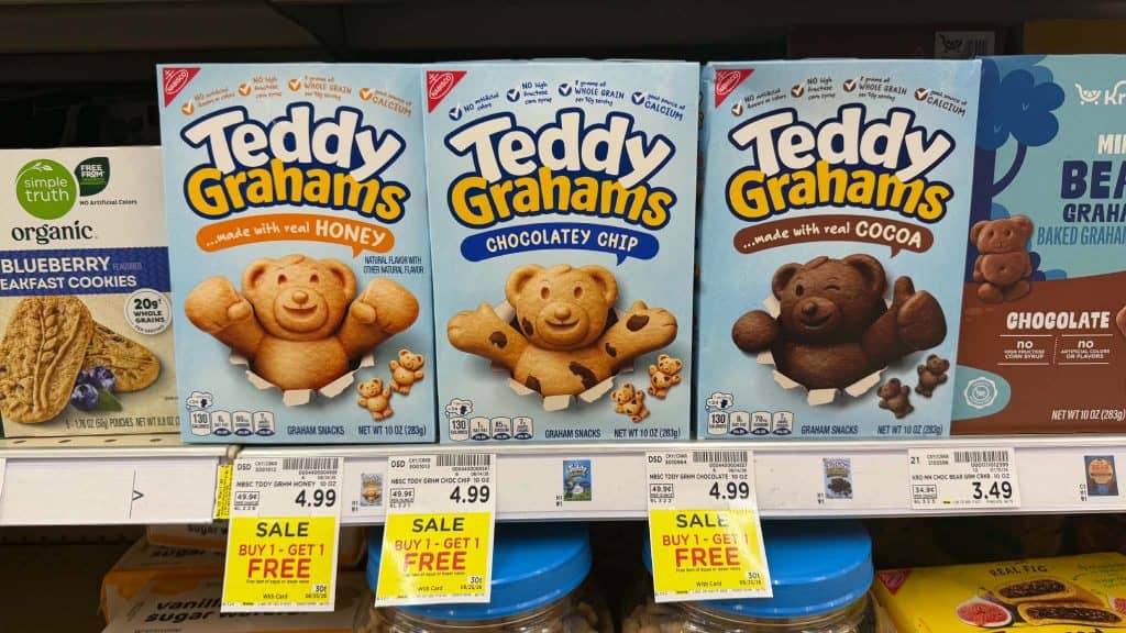 Teddy Grahams Kroger Shelf Image