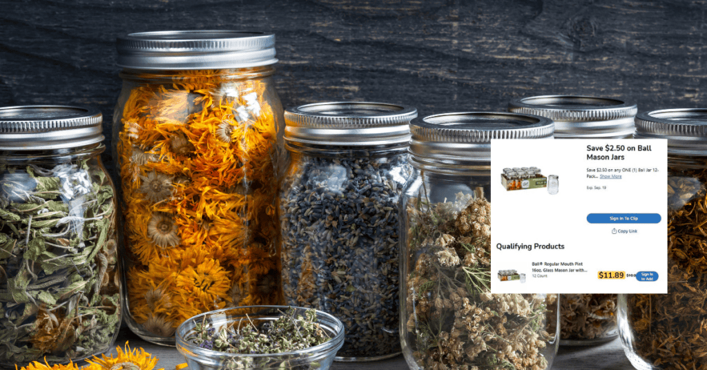 ball jars kroger digital coupon