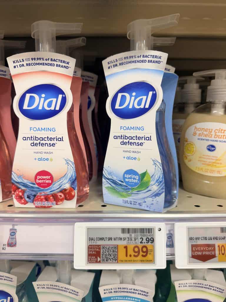 dial hand soap kroger shelf image (1)