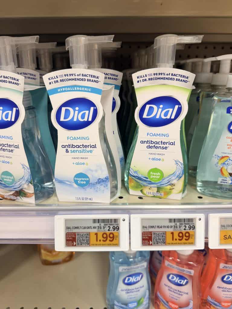 dial hand soap kroger shelf image (1)
