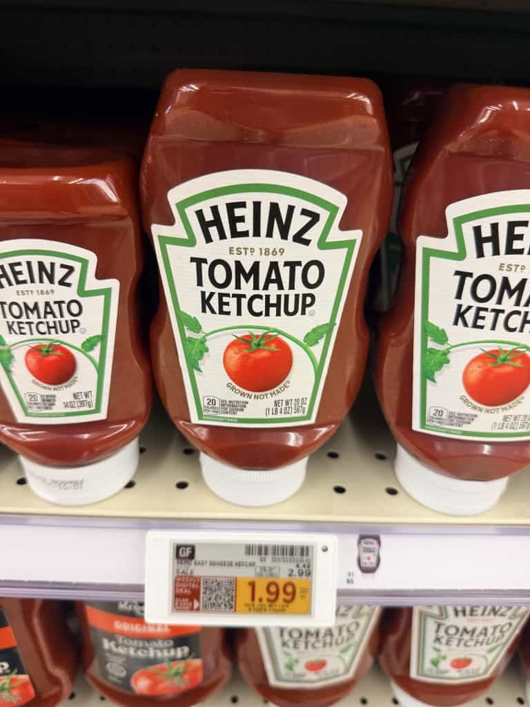 heinz ketchup kroger shelf image