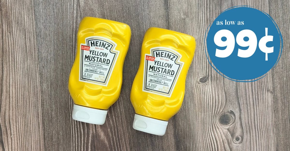 Heinz Mustard as low as 99¢!