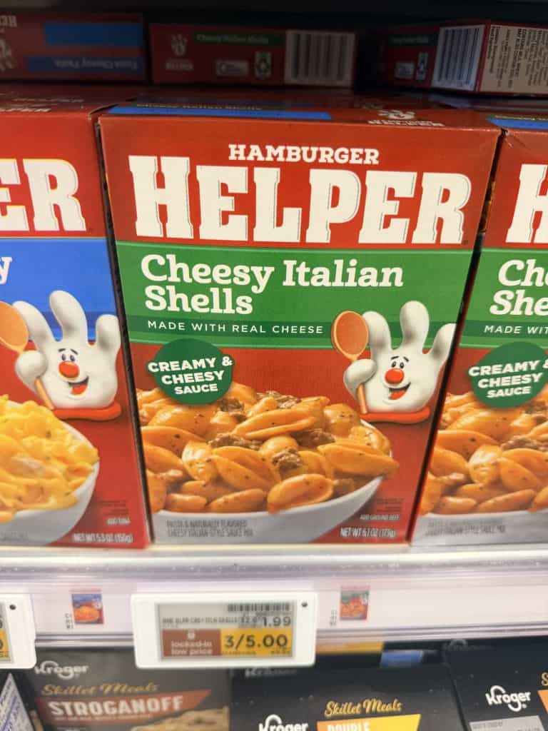 helper meals kroger shelf image
