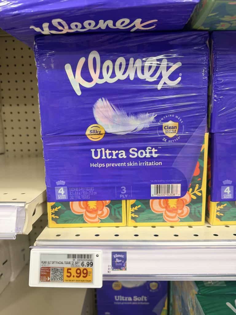 kleenex tissue kroger shelf image (1)