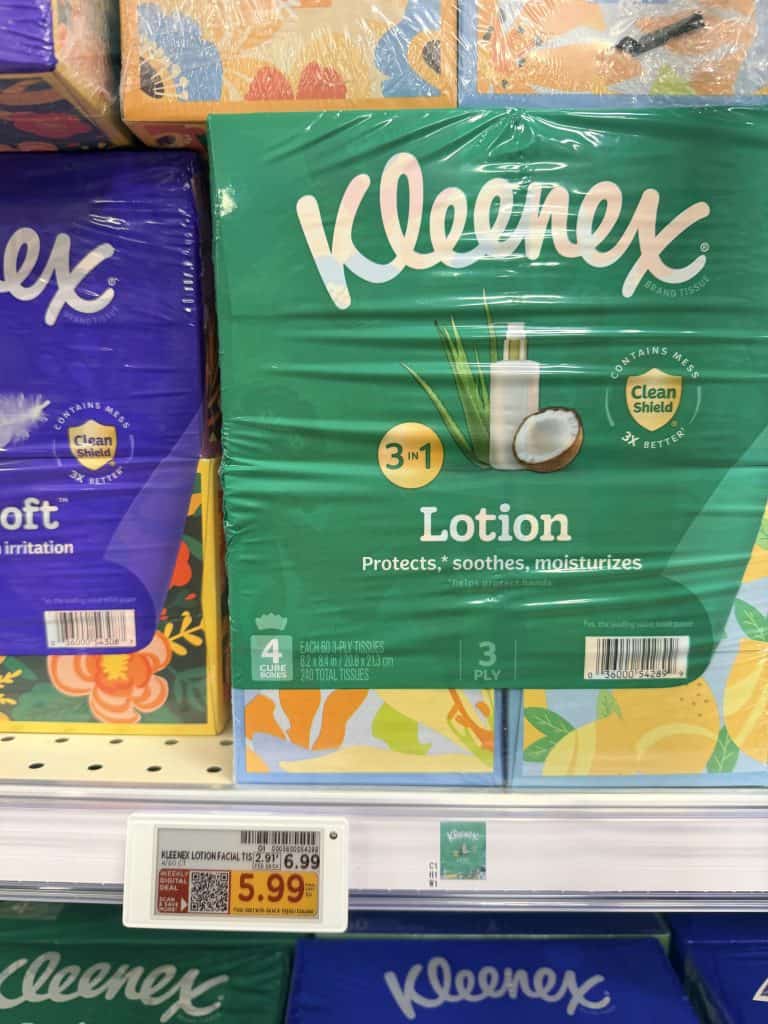 kleenex tissue kroger shelf image (1)