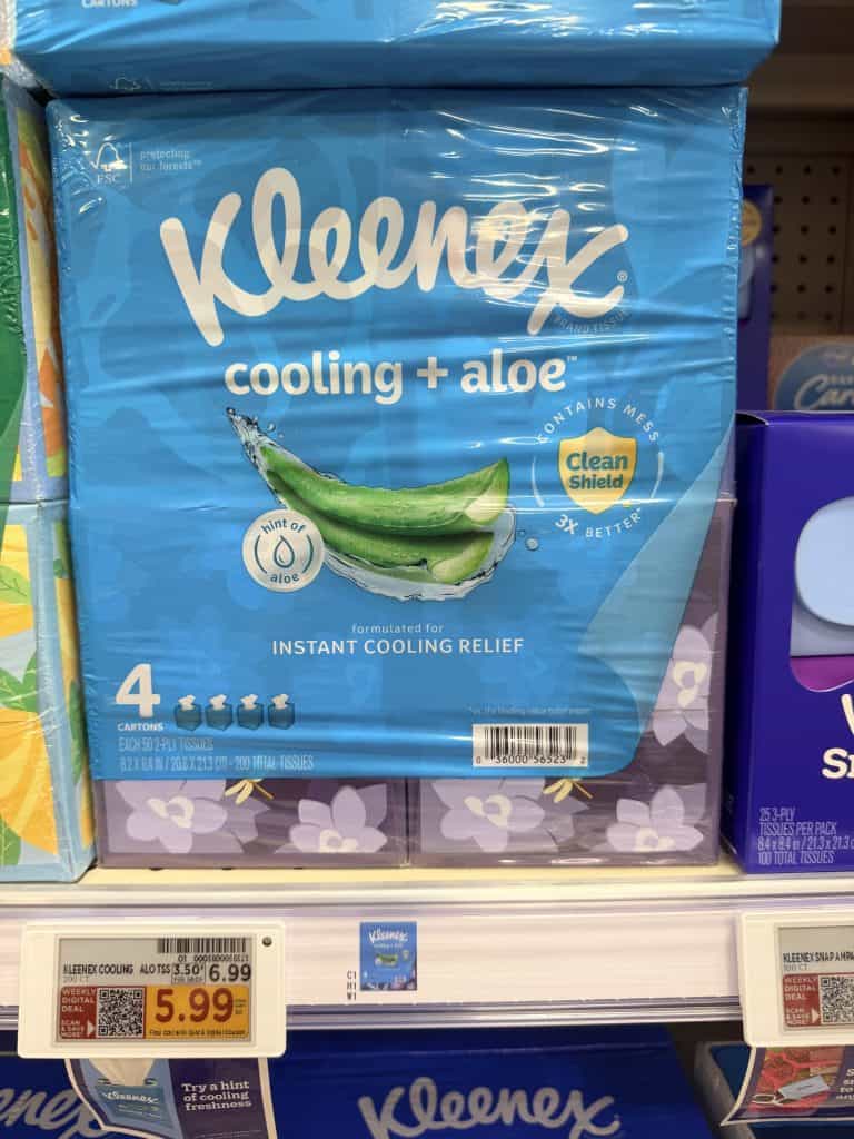 kleenex tissue kroger shelf image (1)