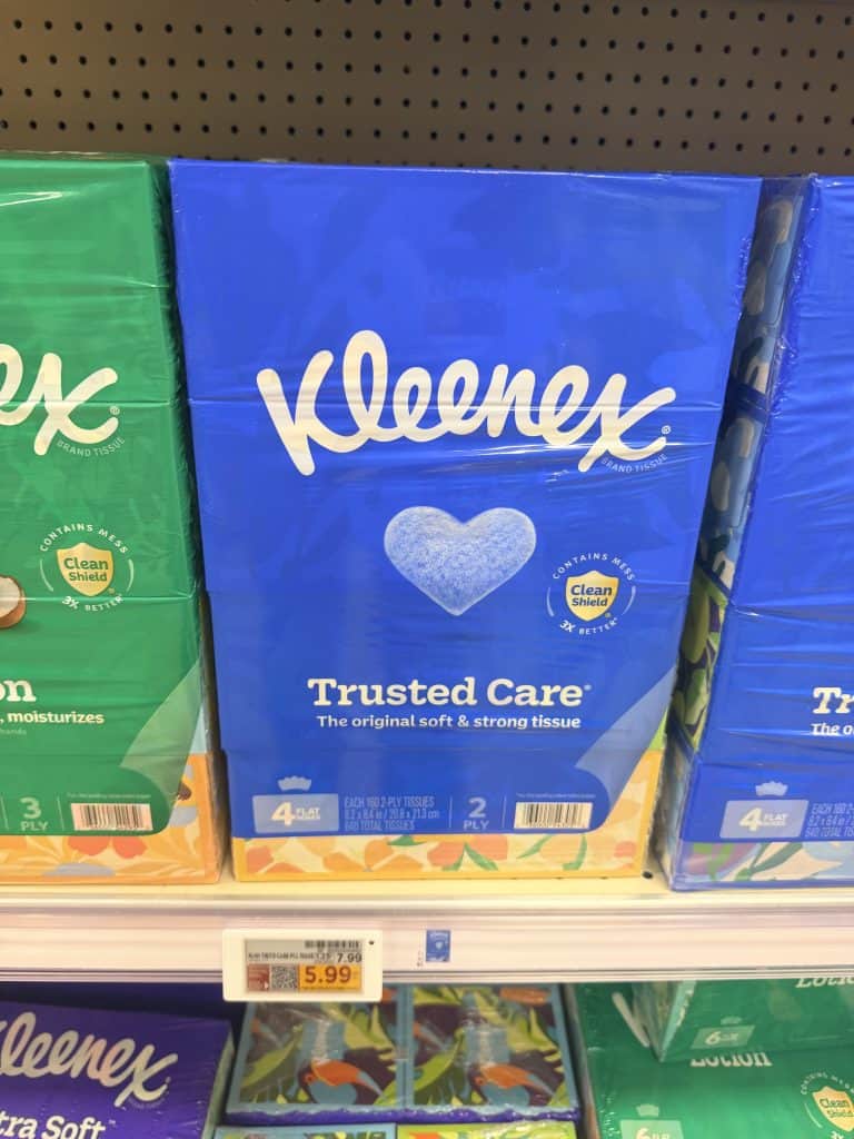 kleenex tissue kroger shelf image (1)