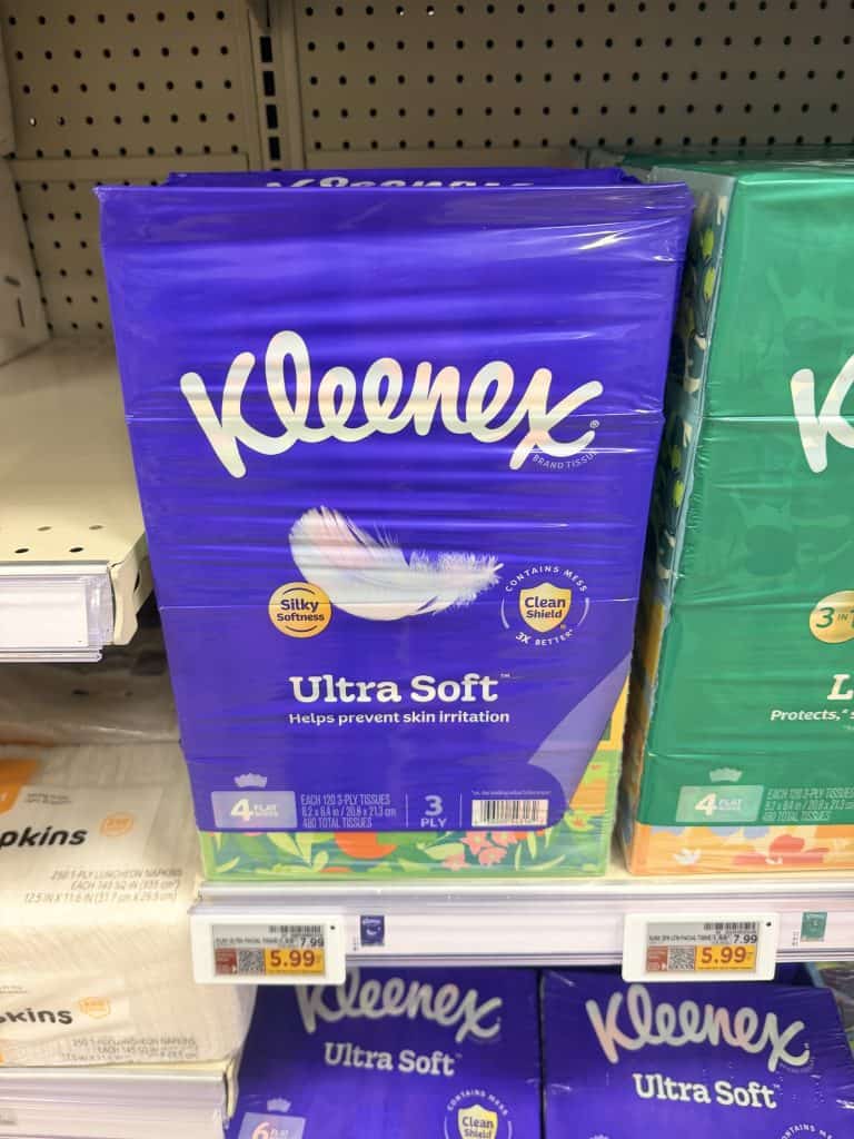 kleenex tissue kroger shelf image (1)