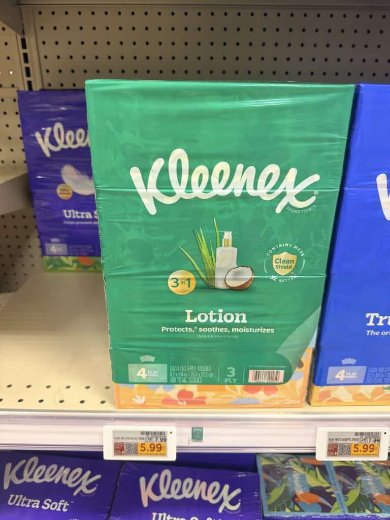 kleenex tissue kroger shelf image (1)