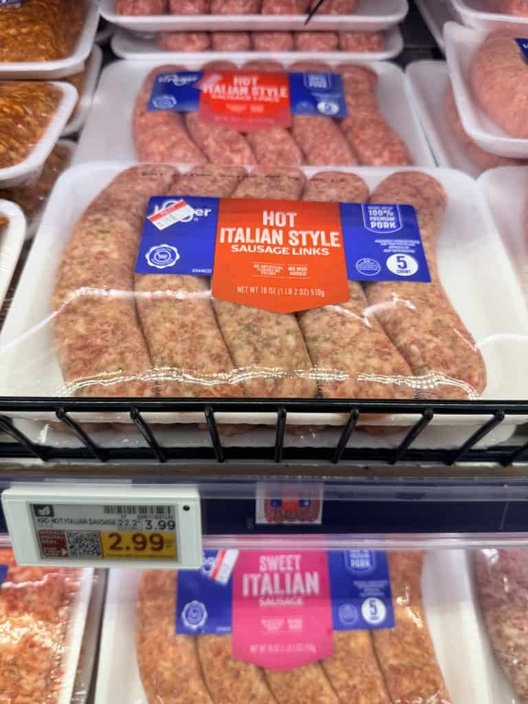 kroger dinner sausage shelf image (2)