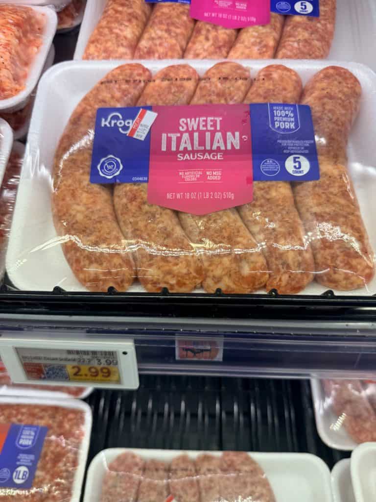 kroger dinner sausage shelf image (2)