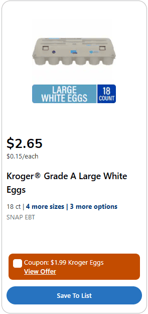 kroger eggs shelf image