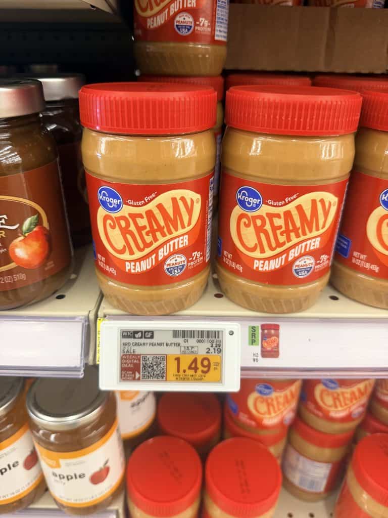 kroger peanut butter shelf image (1)