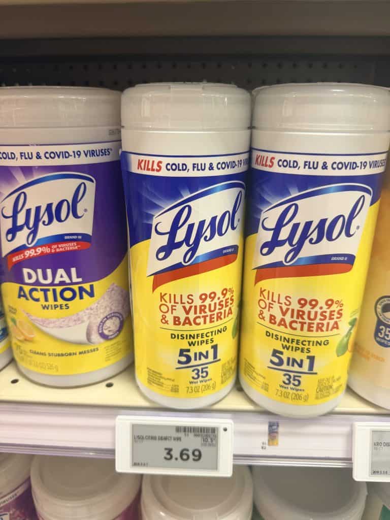 lysol wipes kroger shelf image (1)