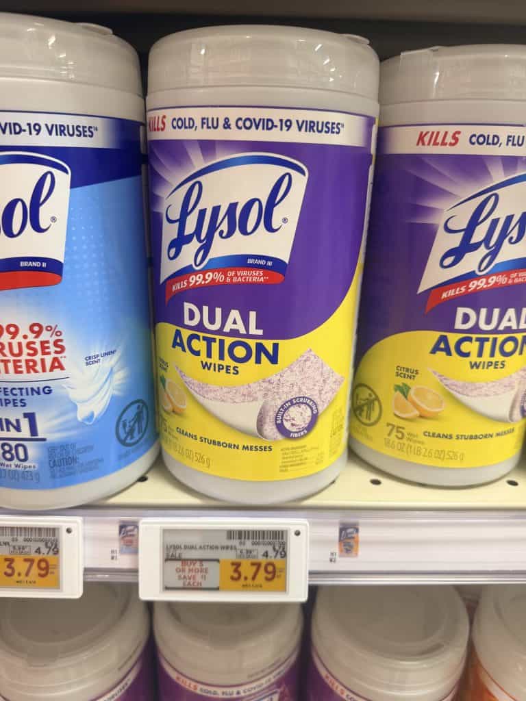 lysol wipes kroger shelf image (1)