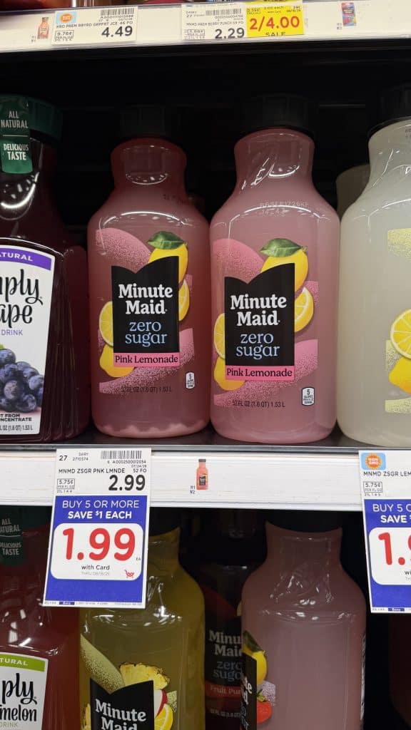minute maid zero sugar kroger shelf image (2)