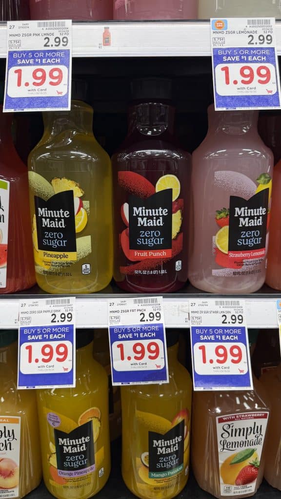 minute maid zero sugar kroger shelf image (2)