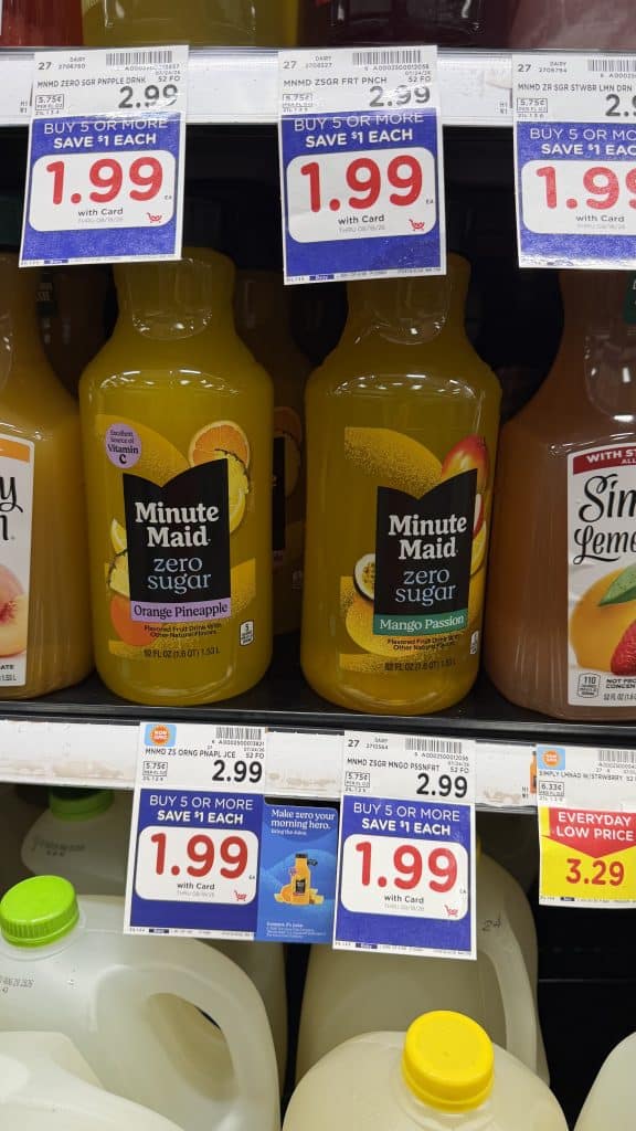 minute maid zero sugar kroger shelf image (2)