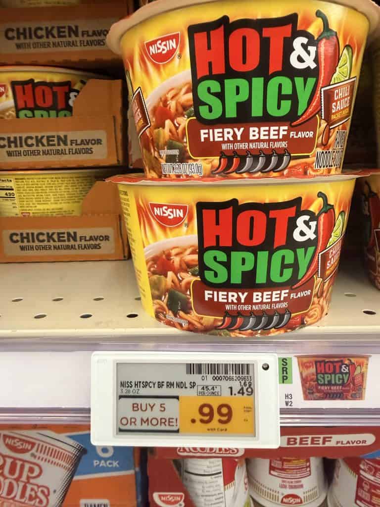 nissin hot and spicy kroger shelf image (3)