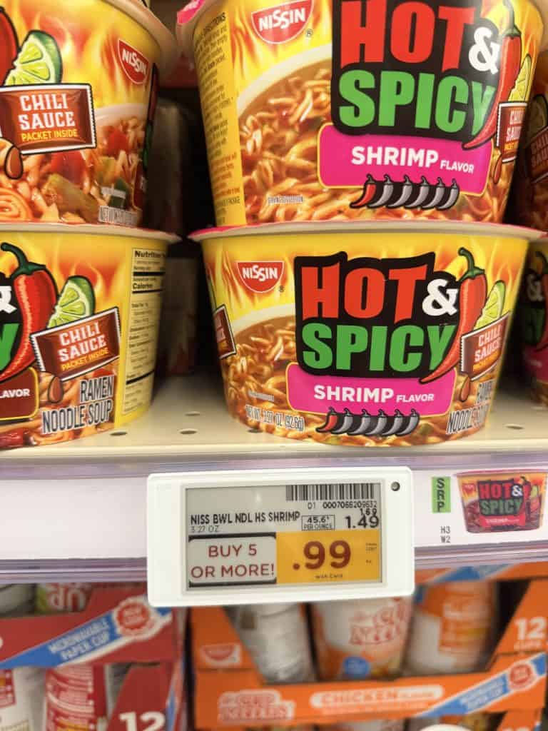 nissin hot and spicy kroger shelf image (3)