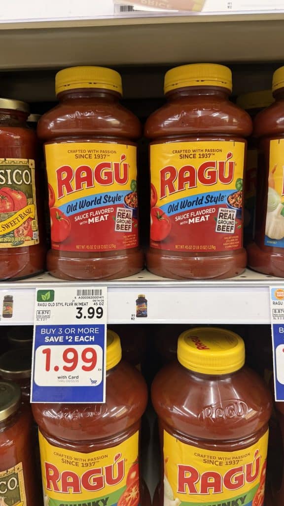 ragu pasta sauce kroger shelf image (3)