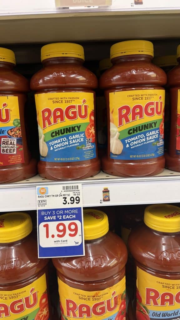 ragu pasta sauce kroger shelf image (3)