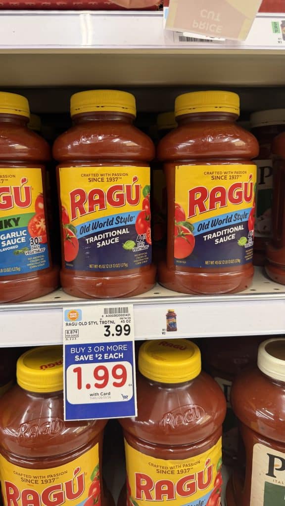 ragu pasta sauce kroger shelf image (3)