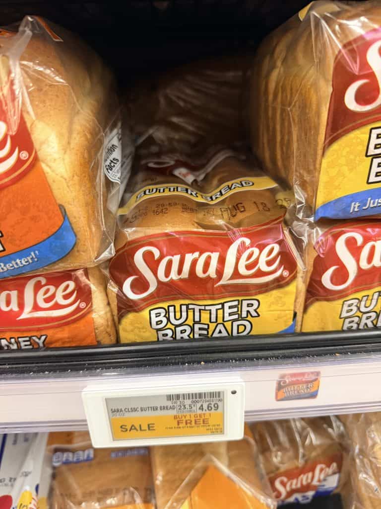 sara lee bread kroger shelf image (1)