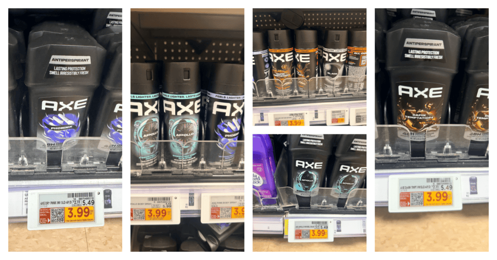 Axe Spray and Stick Deodorant kroger shelf image