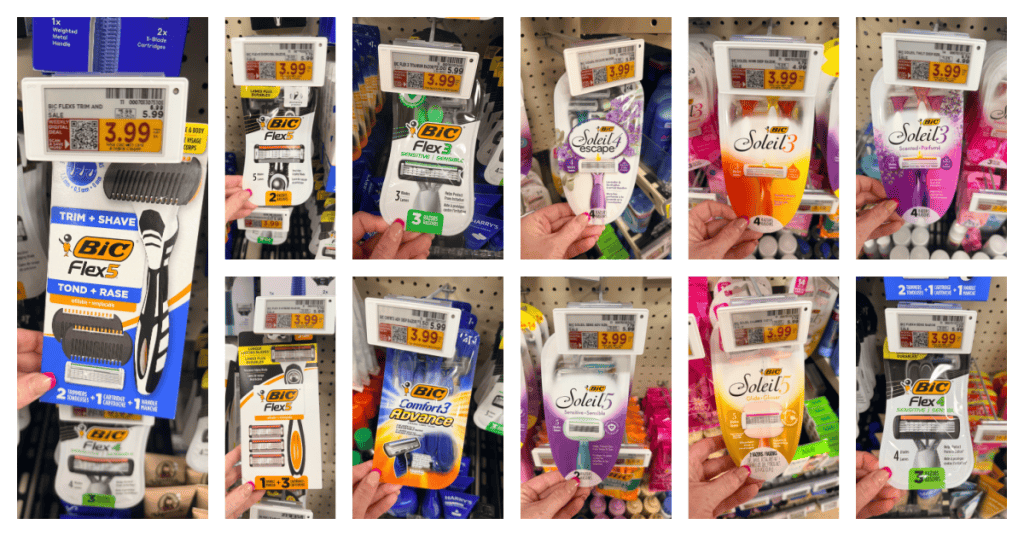 BIC Disposable Razors Kroger Shelf Image