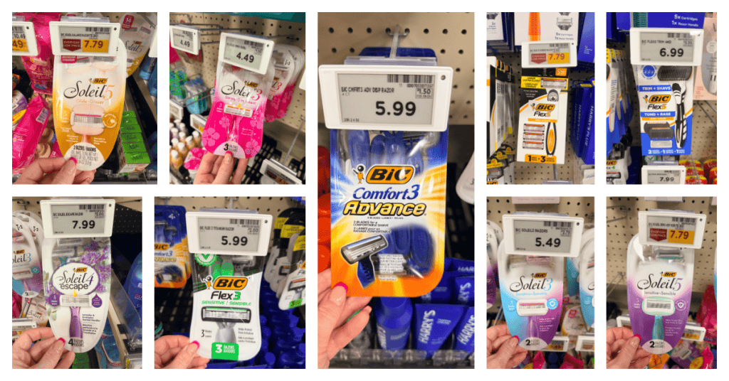 BIC Disposable Razors Kroger Shelf Image