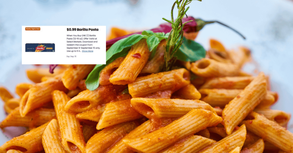 Barilla Pasta Kroger Digital Coupon