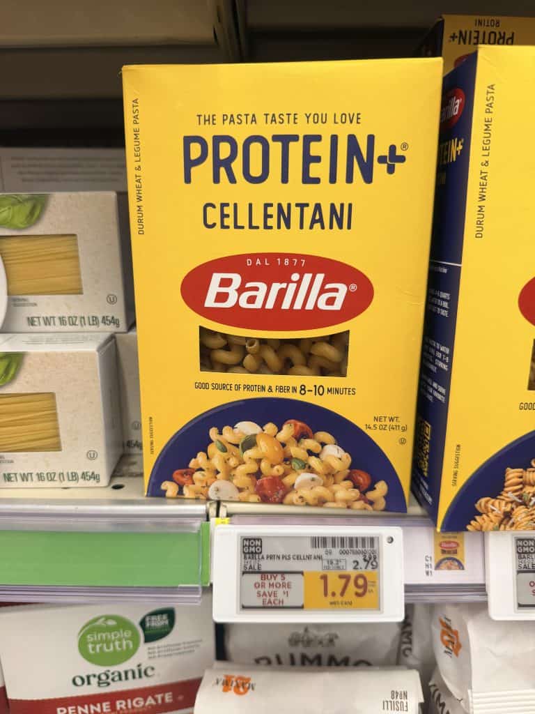 Barilla Protein Pasta Kroger Shelf Image