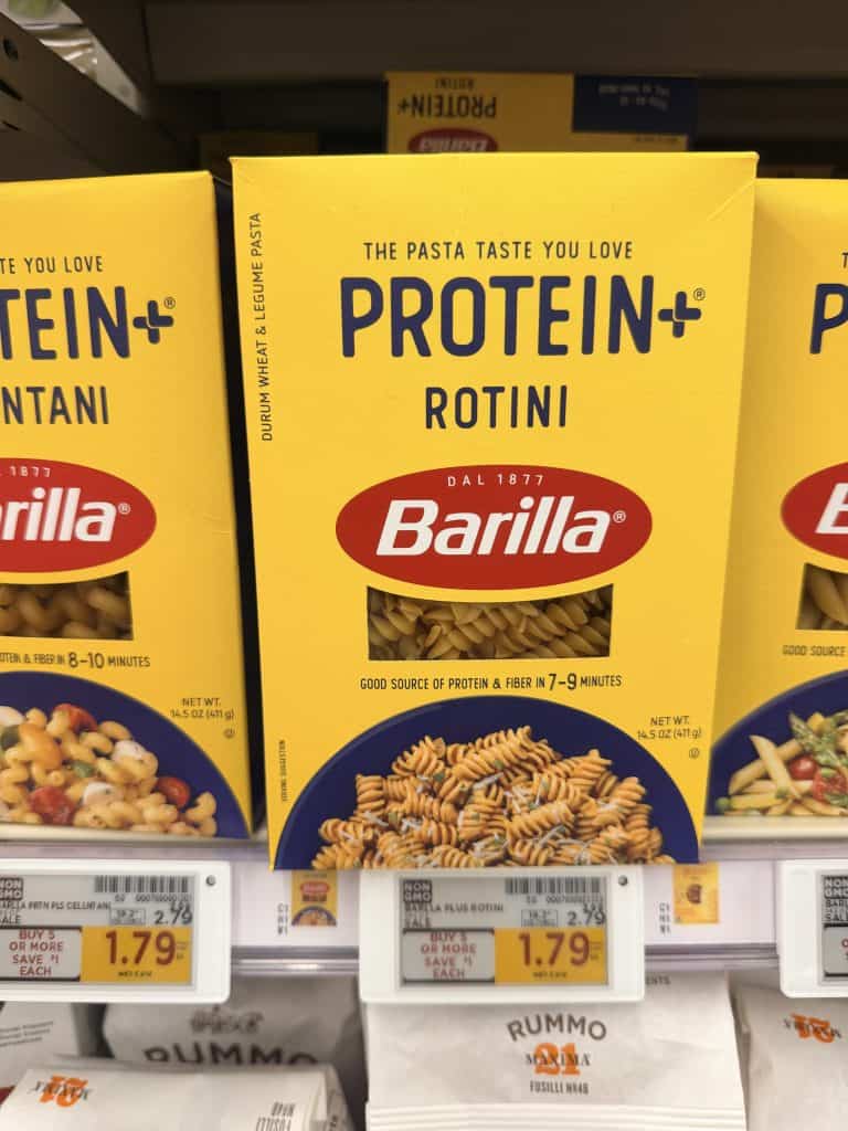 Barilla Protein Pasta Kroger Shelf Image