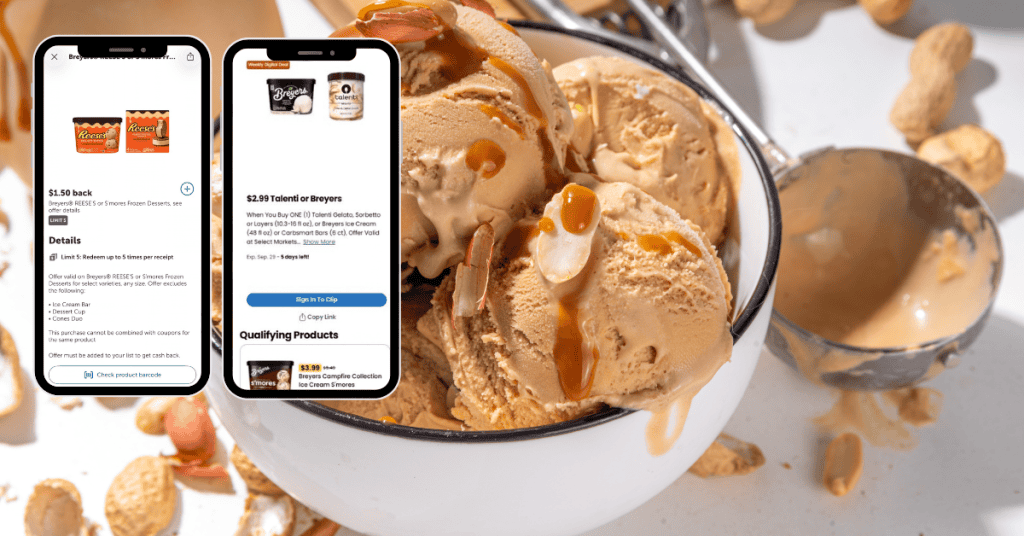 Breyers Reese's Ibotta Rebate and Kroger Digital Coupon
