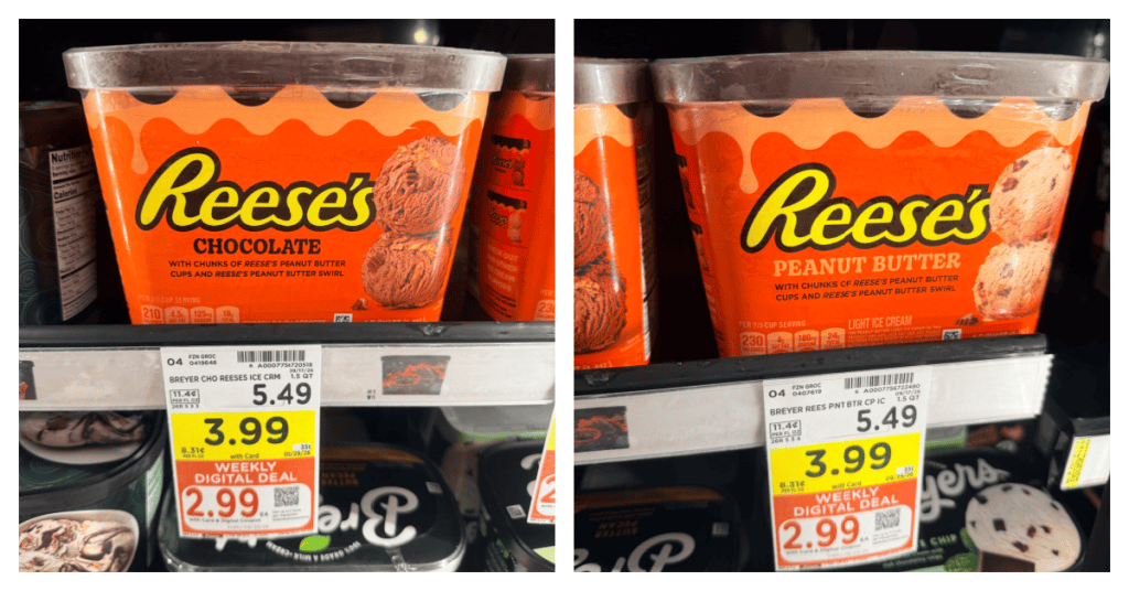Breyers Reese's Ice Cream Kroger Shelf Image