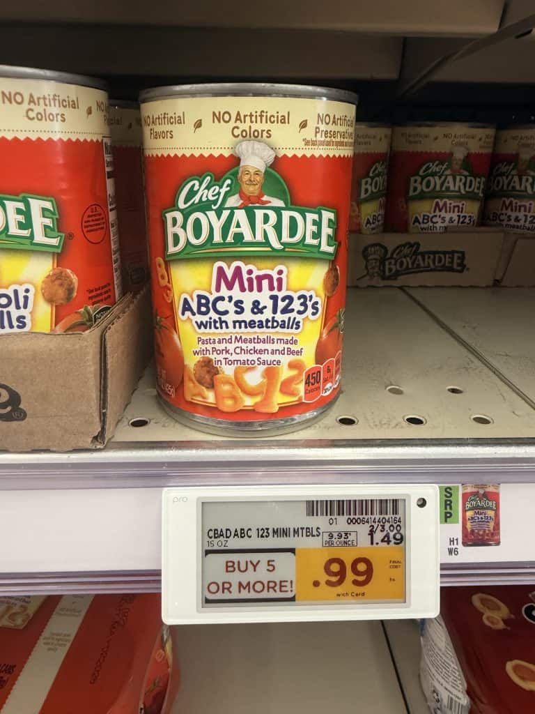 Chef Boyardee Kroger Shelf Image 