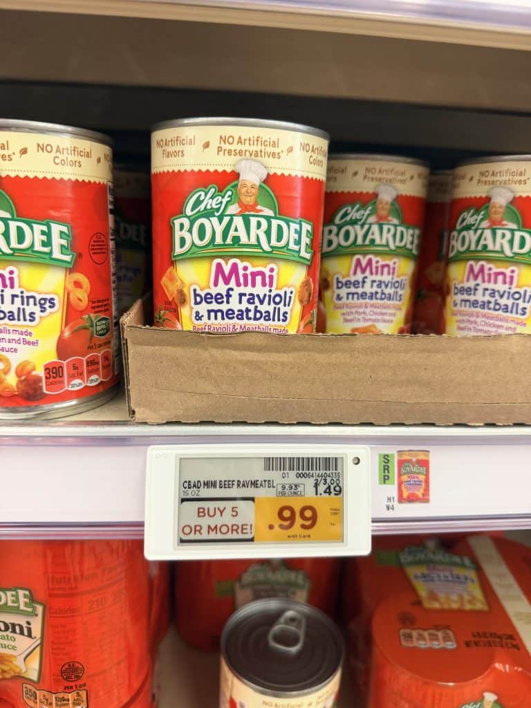 Chef Boyardee Kroger Shelf Image